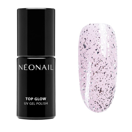 Gelový top Top Glow Silver Flakes 7,2 ml